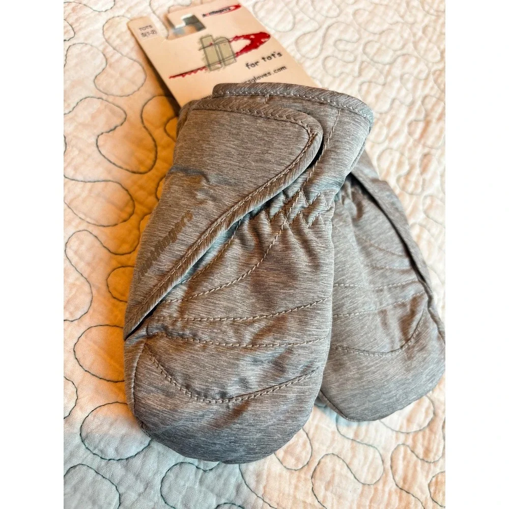 Hotfingers Kids Mittens Gray Heather Waterproof Winter S(1-2)